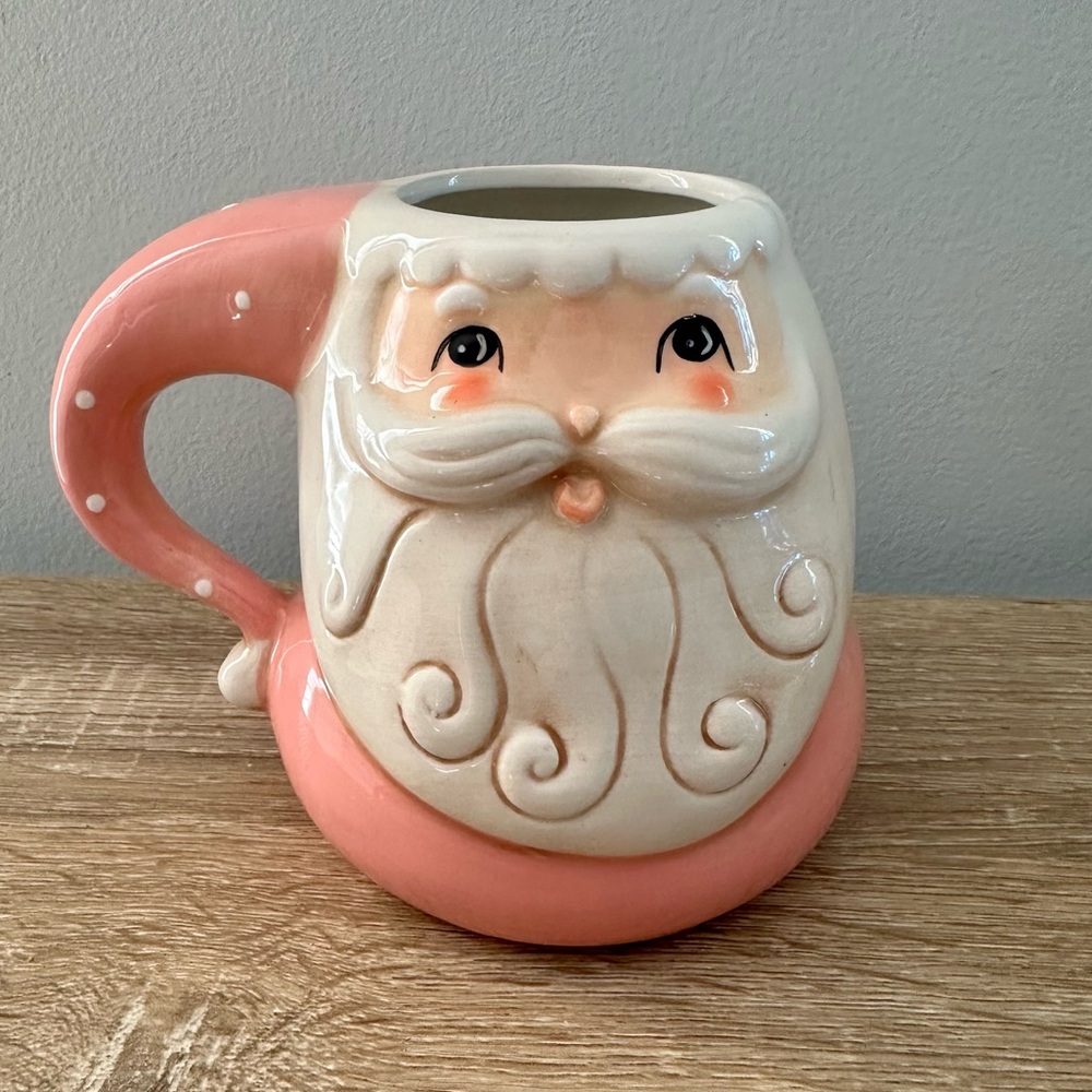 New Johanna Parker Pink Santa Claus Mug B4